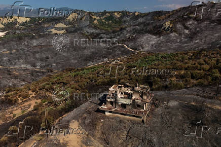 Wildfire near Patras, Greece