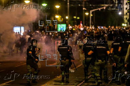 Anti-government protest in Belgrade
