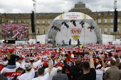 DFB Cup - VFB Stuttgart celebrate winning DFB Cup