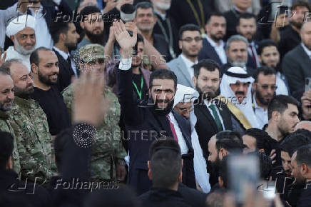 Syria?s interim President Ahmed al-Sharaa attends the ?Aleppo, Key to Victory? celebration  in Aleppo