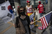 South Korea's presidential candidate Kim Moon-soo holds campaign rally