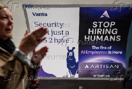 AI advert on London underground