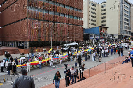 March in support of Colombian Senator Miguel Uribe Turbay, in Bogota