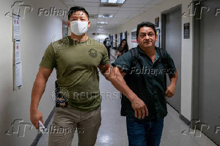 Scenes at U.S. immigration court in Manhattan, New York City