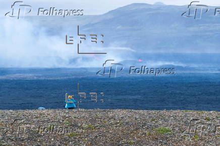 Volcano eruption near Grindavik