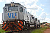 Locomotiva da VLI (Valor da Logística Integrada), em Uberaba (MG)