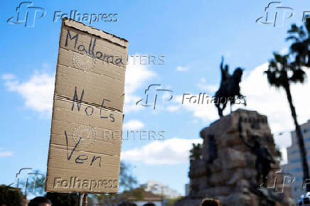 March against housing prices and the impact of tourism on the residents of the Balearic Islands in Mallorca