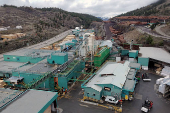 A drone view of the sawmill at Gorman Bros. Lumber Ltd. in West Kelowna
