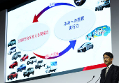 Toyota Motor holds a media briefing for the financial results in Tokyo