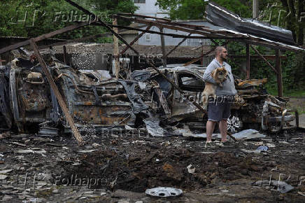 Aftermath of a Russian drone attack in Odesa