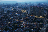 A view of the skyline near the city center in Kuala Lumpur