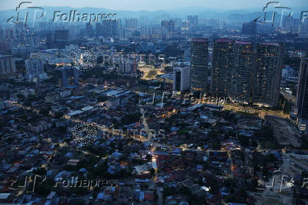 A view of the skyline near the city center in Kuala Lumpur