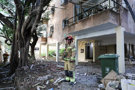 Aftermath of a strike from Iran on Israel, in Ramat Gan