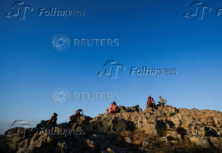 People celebrate the summer solstice at the Kokino megalithic observatory
