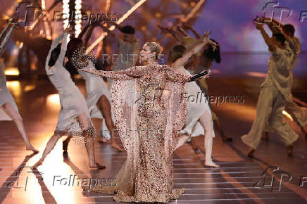 FILE PHOTO: Canadian singer Celine Dion performs during the 