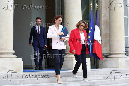 Weekly cabinet meeting at the Elysee Palace in Paris