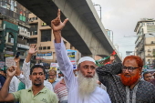 Protest in Dhaka after police clashed with pro-Hasina activists