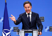 NATO Secretary General Rutte holds joint presser with Iceland's Prime Minister Frostadottir, in Brussels