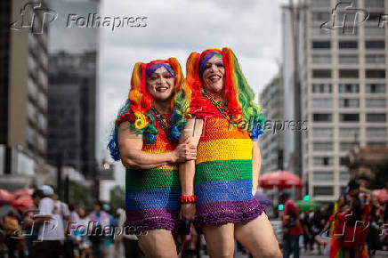 Parada LGBT na avenida Paulista