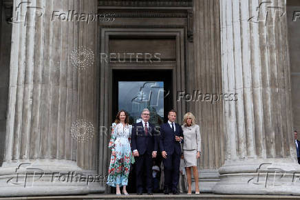 French President Macron visits Britain