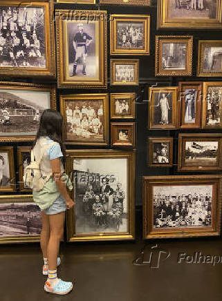 Visitantes no Museu do Futebol em São Paulo