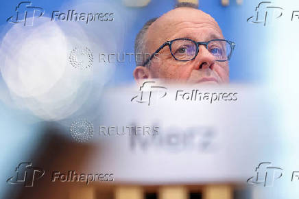 German Chancellor Merz holds press conference in Berlin