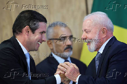 Brazil's President Luiz Inacio Lula da Silva holds a meeting to announce the submission of a bill to expand income tax exemptions to the National Congress