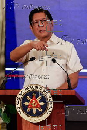 Philippine President Marcos holds press conference in Manila