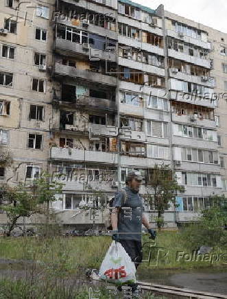 Aftermath of overnight Russian attack in Kyiv