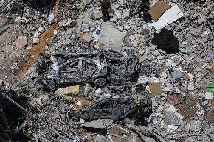 Aftermath of missile attack from Iran on Israel