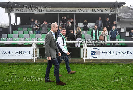 The Prince Of Wales Opens New Road At Mousehole Football Club