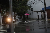 Forte chuva na Vila Clementino na zona sul de SP