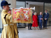 Britain's King Charles and Queen Camilla visit the National Gallery