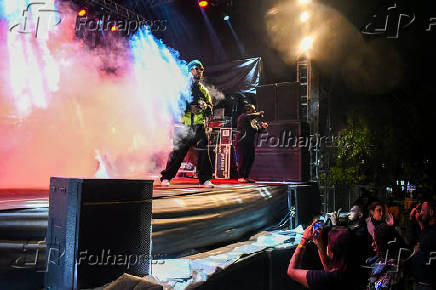 Virada Cultural, o cantor Rapper Rashid, no palco de Itaquera