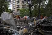 Aftermath of a Russian drone attack in Odesa