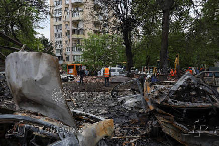 Aftermath of a Russian drone attack in Odesa