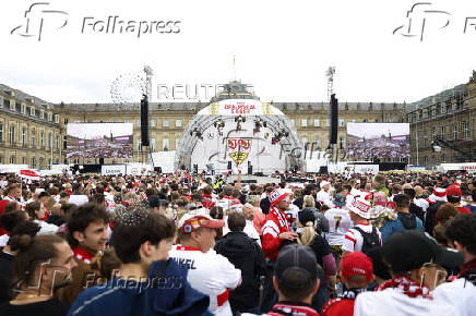 DFB Cup - VFB Stuttgart celebrate winning DFB Cup