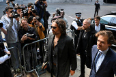 British actor and comedian Russell Brand appears at Southwark Crown Court, in London