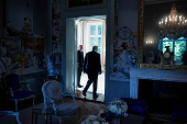 Dutch King Willem-Alexander and Queen Maxima welcome U.S. President Donald Trump at Huis ten Bosch in The Hague