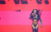 Katy Perry performs at the Kia Forum in Inglewood, California