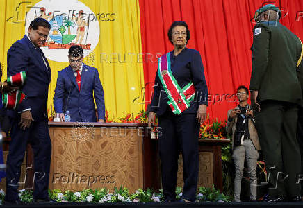 Suriname's Jennifer Simons sworn in as president, in Paramaribo