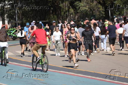 Movimentação no Parque Ibirapuera em São Paulo