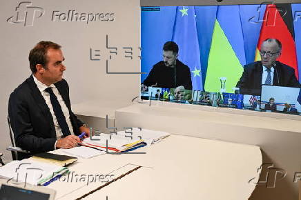 European leaders hold video conference on Ukraine