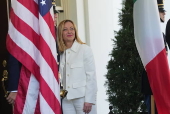 Italian Prime Minister Giorgia Meloni meets with US President Donald Trump in Washington