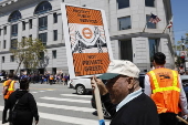 Protesters want Airbnb to drop their lawsuit against city and county of San Francisco