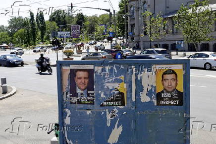 Romania's runoff presidential election campaign in Bucharest