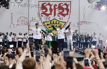 DFB Cup celebration of VfB Stuttgart in Stuttgart