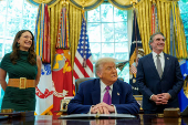 U.S. President Trump at the White House, in Washington
