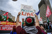 Ato contra o Genocídio Palestino - Praça  Roosevelt - SP