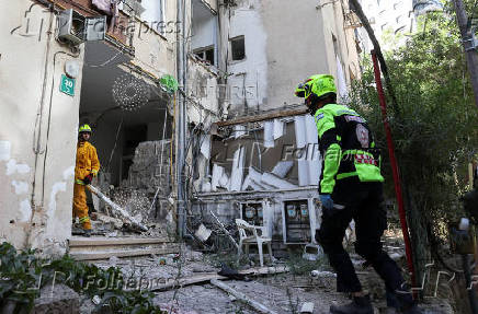 Aftermath of a strike from Iran on Israel, in Ramat Gan